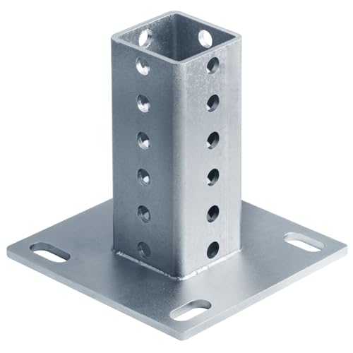 2 Pack 2" x 2" Square Sign Post Anchor Base, Surface Mount - size: for 2" Post
