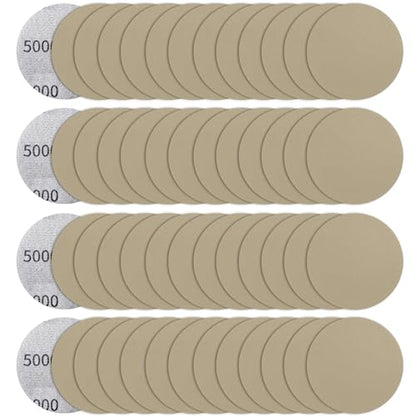50 Pcs 2" Wet Dry Sandpaper, 5000 Grit, Hook & Loop - style: 5,000 Grit