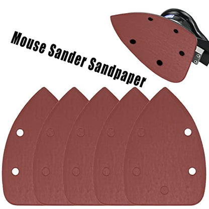 60 Pcs 2000 Grit Mouse Detail Sander Sandpaper, Aluminum Oxide Mouse Sander Pads 5 Hole Palm Sander Pads Sanding Sheets for 140mm Mouse Sander - size: 2000 Grit