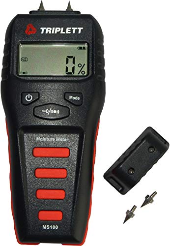 Triplett Pin Moisture Meter for Wood and Building Materials with Audible Indicator (MS100)