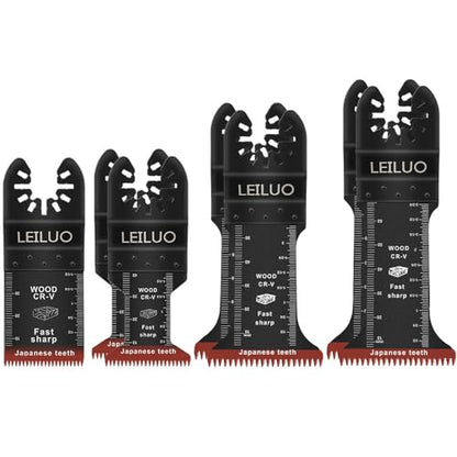 LEILUO 7Pcs Oscillating Tool Blades Wood, Japanese Teeth Multitool Blades