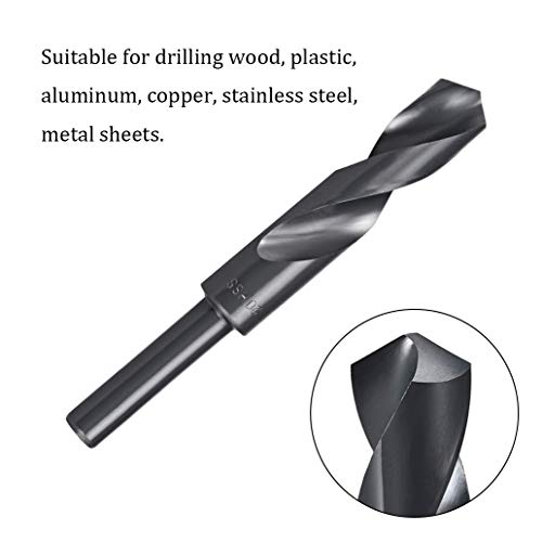 20mm Reduced Shank Drill Bit, 1/2” Shank High Speed Steel Twist Drill Bit HSS 9341 for Aluminum Plate Copper Wood Stainless Steel - size: 20mm