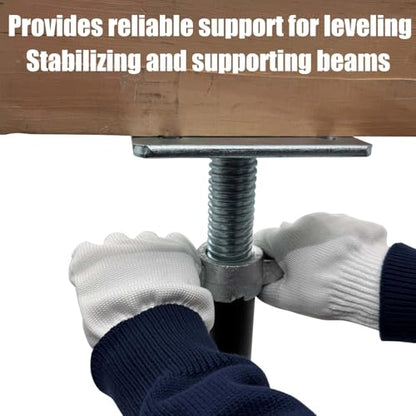Adjustable House Floor Jack Support, Basement Floor Jack for Temporary Support, Height Range 17''-25'' for Stabilizing and Supporting Beams, Load Capacity 10000 LB