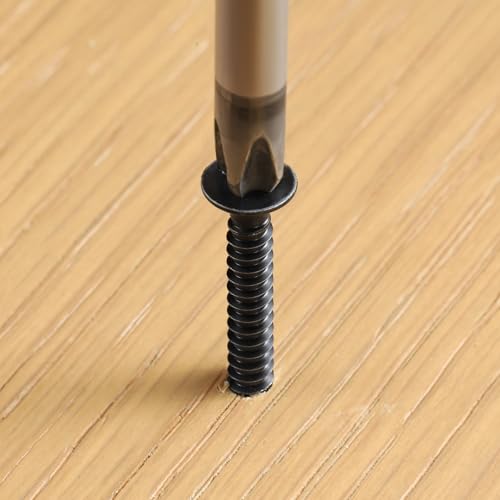 120PCS Wood Screws 1-1/4 Inch, #6 x 1-1/4" Black Screws, Black Dacromet Flat Head Phillips Self Tapping Suitable for Furniture, Woodworking - size: 6 x 1-1/4"