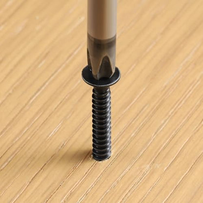 120PCS Wood Screws 1-1/4 Inch, #6 x 1-1/4" Black Screws, Black Dacromet Flat Head Phillips Self Tapping Suitable for Furniture, Woodworking - size: 6 x 1-1/4"
