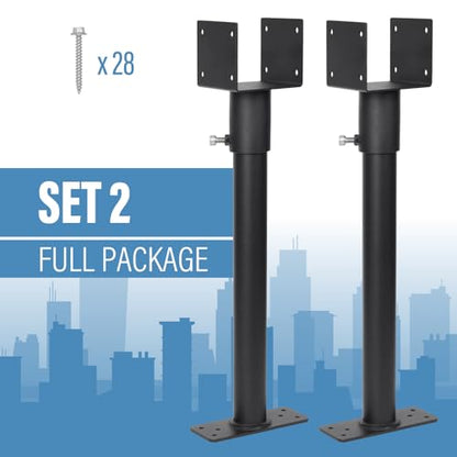 2 Pack 304 SS 3.6" Heavy Duty Saddle Roof Riser 18-1/4" High - color: Set 2