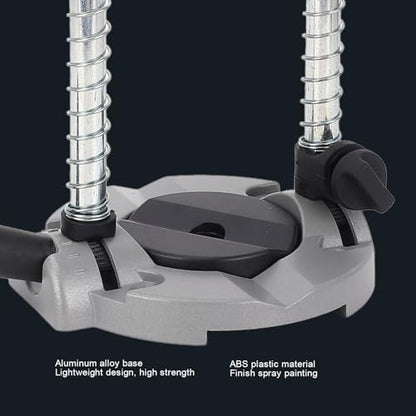 Portable Drill Press, Precision Drilling Jig Attachment with Chuck for Straight or Angled Holes, 1.5-13MM Clamp Range, 38-43MM Stand Hole, Adjustable Depth Stop, Spring-Load