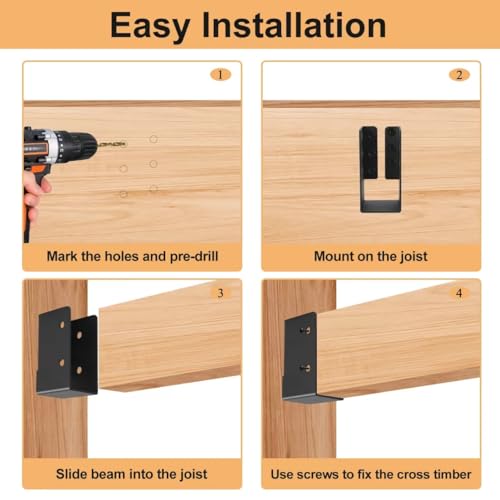 8-Pack 2x4 Joist Hangers Concealed Flange Header Tie for Wood - size: 8 PCS, style: 2X4''