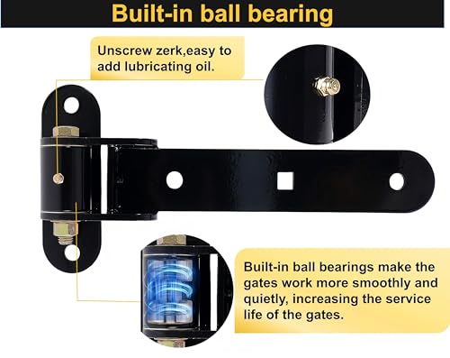13" Heavy Duty Strap Gate Hinges,900LBS Load Capacity,Thickened Solid Steel - size: Large-R