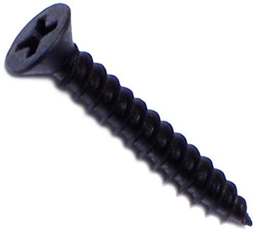 Hard-To-Find Fastener Phillips Flat Twinfast Wood Screws, Black Phosphate, Durable & Secure Indoor Wood Screws for Cabinets, Home Improvement, DIY, Construction, Interior Renovations, #6 x 1" - size: #6 x 1" Pack of 100
