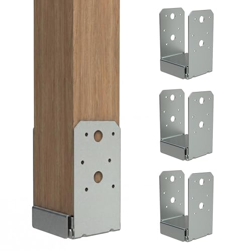 4 PCS 4x4 Post Base Brackets for Deck Pergola Gazebo