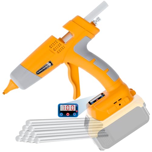 DTEZTECH Cordless Hot Glue Gun Compatible with DeWalt 20V Max Battery