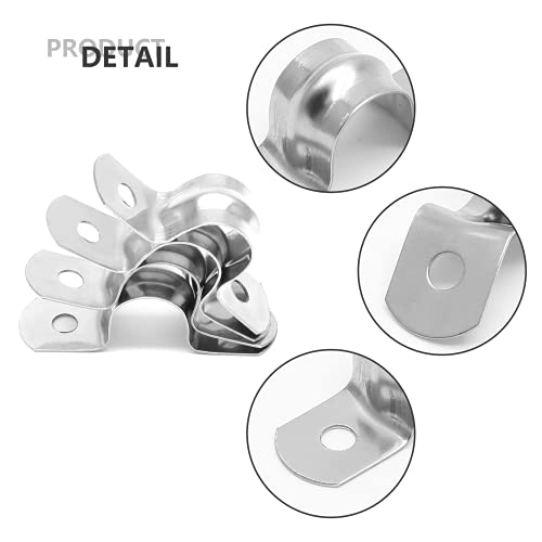 30Pcs 1/2 Inch Stainless Steel Conduit Clamps, for Pipe Fixing - size: 1/2" / 12.7mm