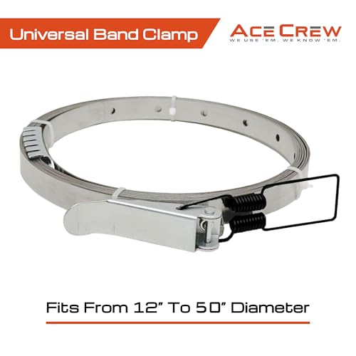 AceCrew Dust Collector Band Clamp One-Size-Fits-Most 11-1/2" to 51" Hose Clamp Stainless Steel Dust Strap (X-LARGE (11-1/2" to 51")) - size: X-LARGE (11-1/2" to 51")