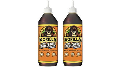 Gorilla Original Waterproof Polyurethane Glue, 36 ounce Bottle, Brown, (Pack of 2) - size: 4 Ounce
