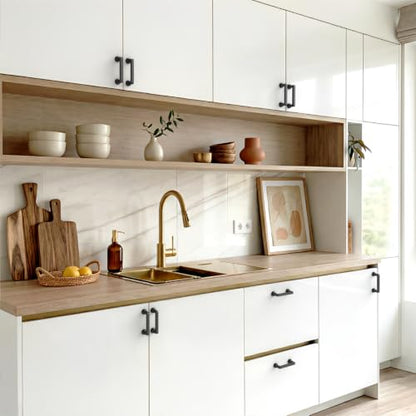 10 Pack 3 Inch(76mm) Matte Black Cabinet Pulls, Kitchen Hardware - color: Matte Black, size: 3" Hole Center