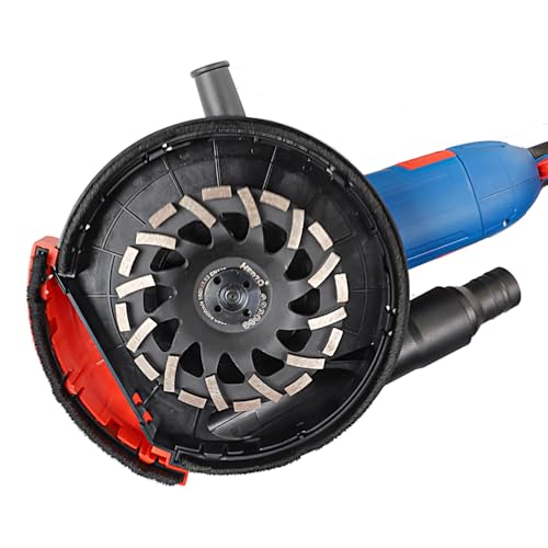HERZO Universal Surface Grinding Dust Shroud for 9 Inch Angle Grinder Grinding Task - size: 9 inch