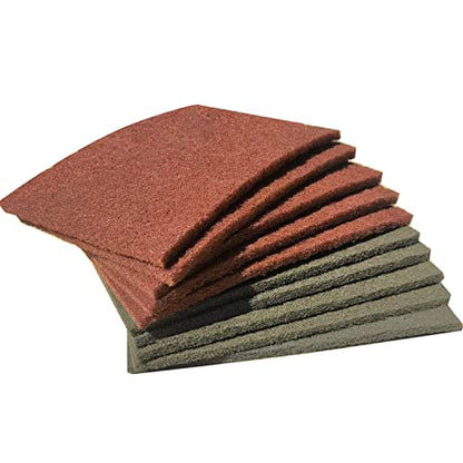 Premium 10 Pack 6" x 9" General Purpose Scuff Pads - Scuffing, Scouring, Sanding, Paint Primer Prep Adhesion Scratch - Surface Preparation Automotive Car Auto Body Woodworking Wood (Brown + Grey) - color: Brown + Grey