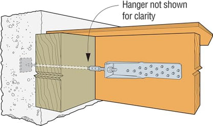 Simpson Strong-Tie HTT5KT HTT 16-in. Heavy Tension Tie for 5/8-in. Anchor with Bearing Plate and Screws