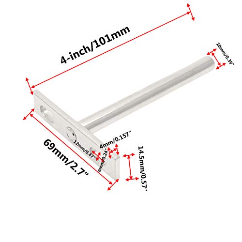 4 Inches Floating Shelf Brackets Invisible Shelf Support - 4pcs - color: Silver Tone, size: 4 Inch