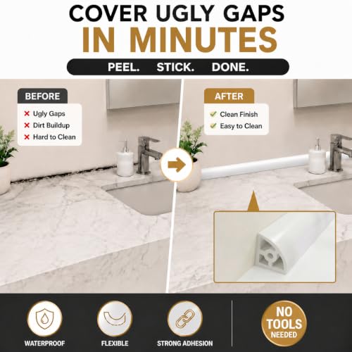 240 Inch Flexible Quarter Round Molding, Peel and Stick Trim - size: 236in