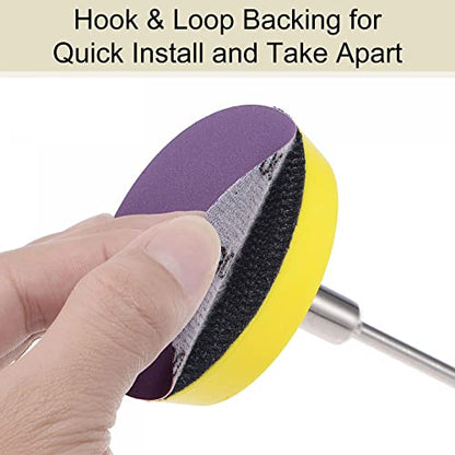 uxcell 30Pcs 3-Inch Purple Sanding Discs 800 Grits Hook and Loop Professional Aluminum Oxide Sand Paper Wet Dry Polish for Wood Metal Paint Finishing - style: 800 Grit