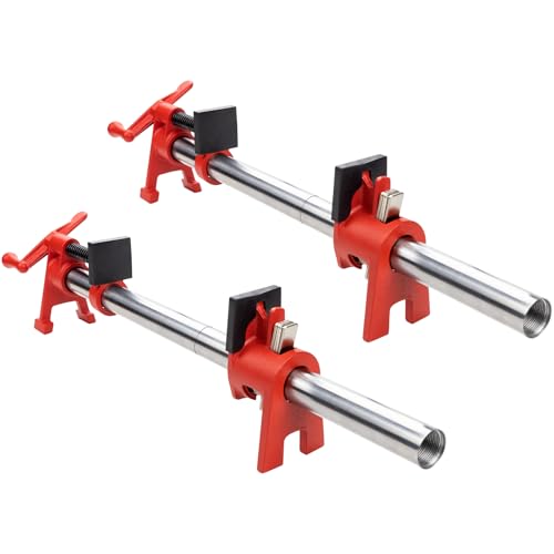 2-Pack 24 Inch Pipe Style Bar Clamps for Woodworking Gluing