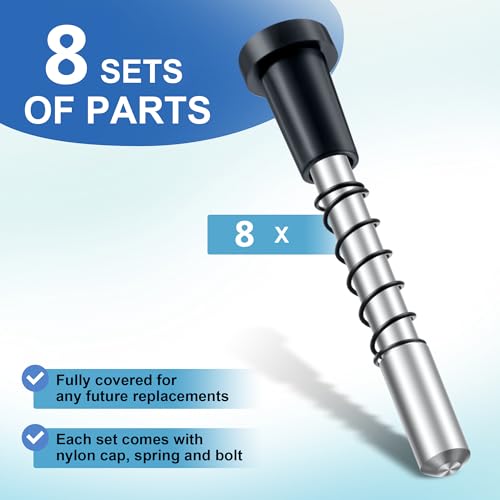 8 Pack Window Screen Plunger Latches with Caps Black - color: Black