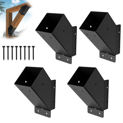 4 Pcs 45° 4"x 4"Angle Support Brackets(Actual 3.6''x 3.6'') - size: 45° Angle 4x4 Inch - 4 Pcs