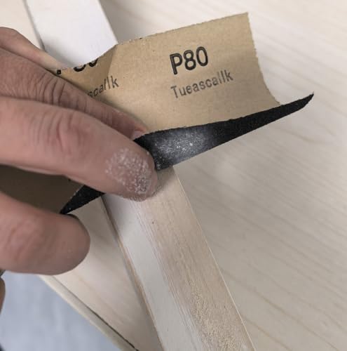 30Pcs 9 x 3.6 Inchs 80 Grit Wet and Dry Handmade Universal Sanding Sheets, Suitable for Woodworking Furniture/Automobiles/Metal/Lacquer Polishing Sandpaper - style: 80 Grit