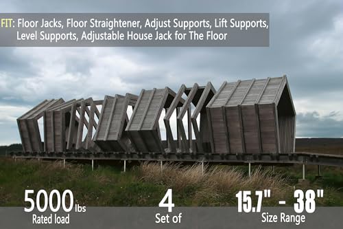 House Floor Jacks, 4 Pack, 15.7"-38", 5000 lbs Capacity - size: 38 inch