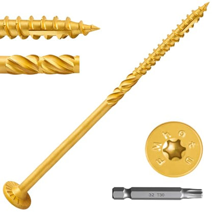#14 x 8 Inch Wood Structural Lag Screws - size: #14 x8"
