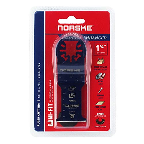 Norske Tools NOTP205 1-1/4 inch Carbide Oscillating Multi Tool Accessory Blade for Cutting on Metal and Metal Embedded Wood - style: Carbide Blade