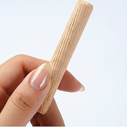 Medsuo 21PCS Wooden Dowels Assorted, Wood Pegs for Shelves, 1/4 5/16 3/8 in
