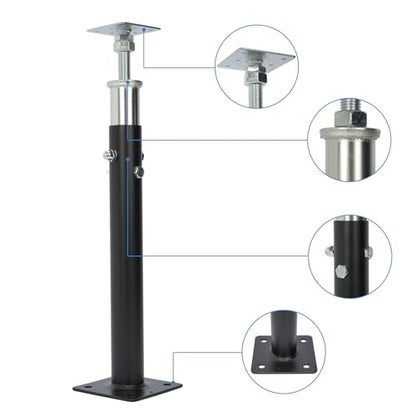 2 PCS Adjustable House Jacks Post for Leveling, 19"-36"(1'7"-3'), Black - color: Black