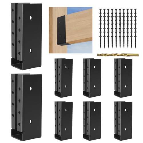 8-Pack 2x6 Heavy Duty Joist Hangers Concealed Flange Beam Support - size: 8 PCS, style: 2X6''