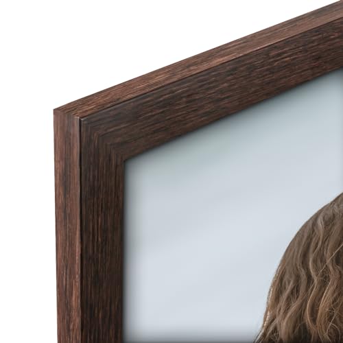 Solid Wood 13x39 Frame - Single Frame, Rustic Walnut 13 x 39 Poster Frame for Artwork, Puzzles, Photos and Movie Posters Picture Frames - size: 13" x 39"