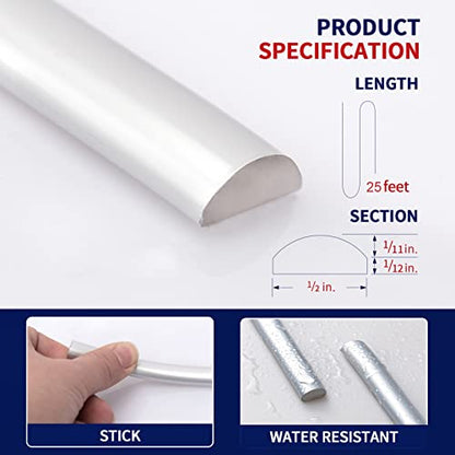Art3dwallpanels 25 Ft Peel and Stick Trim, Silver - color: Silver, size: 25 Feet