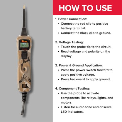 Power Probe 3 Circuit Tester Kit with Case & Accessories (PP319CAMO) - color: Camo - Limited Edition