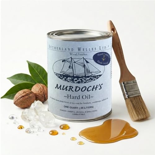 Murdoch's Hard Oil 32 OZ Polymerized Tung Oil Wood Finish – Clear Topcoat & Furniture Oil for Interior Cabinets, Floors & Countertops