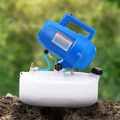 8L(2.1 Gallon) Tank, Portable Electric ULV Cold Fogger 1200W Adjustable Flow Fine Mist Sprayer with Long 17ft Power Cord for Home, Garden, Cleaning