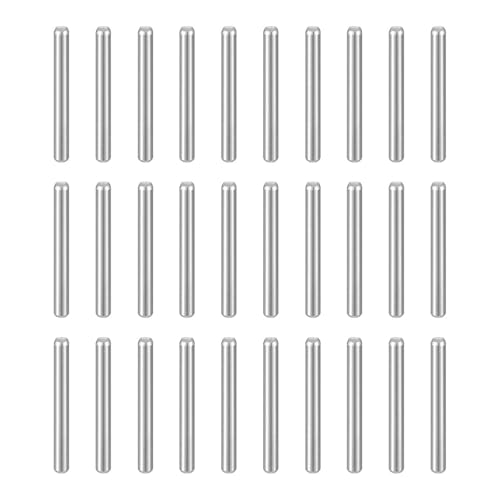 HARFINGTON 50pcs Dowel Pins M1.5(1.5mm) x 13mm 304 Stainless Steel Cylindrical Shelf Support Peg Pin Rod Fasten Elements for Metal Devices Wood Furniture DIY Installation, Silver - size: M1.5 x 13mm