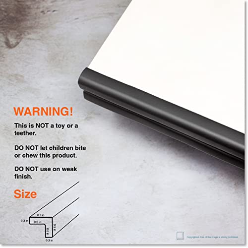 Roving Cove Furniture Edge Protector, Desk Edge Cover, Small 9ft Edge Only - color: Onyx Black, size: Small 9 Foot (Pack of 1)