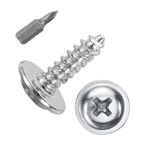 100pcs M1.7x6 Self Tapping Screws Carbon Steel Silver - size: M1.7x6