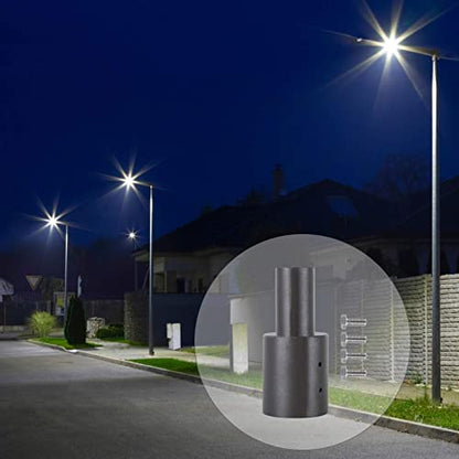 Mounting Bracket Accessories 4 Inch Round Pole Bracket Tenon Adapter for Outdoor Shoebox Lighting, Parking Lot Light, Street Light with Slip Fitter Mount - size: 4 Inch Round Pole Tenon Adapter