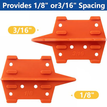 6 Pcs ABS Deck Board Spacer, 1/8 and 3/16 Inch Deck Board Spacing Tool - color: 6 Pcs