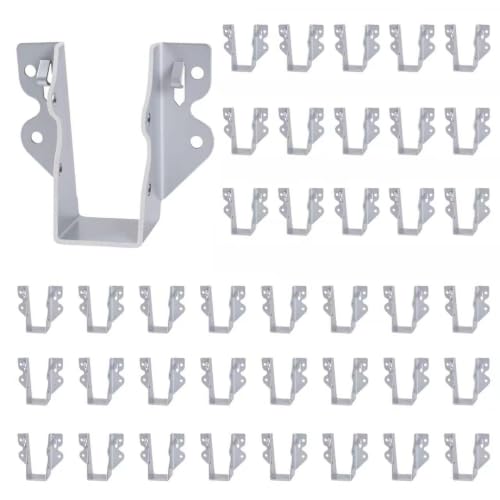 2x4 Joist Hangers Galvanized 40 Pcs,16 Gauge Face Mount Joist Hanger - size: 2" x 4"