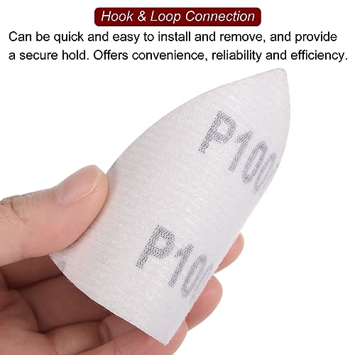 HARFINGTON 60pcs Triangular Hook & Loop Sandpapers 1000/1200/1500 Grits 3-1/8" Aluminum Oxide Sanding Pads Mouse Detail Sander Papers Multitool Sheets Set (20pcs of Each Grits) - size: 1000/1200/1500 Grits