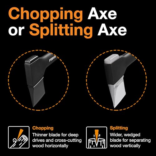 Fiskars X11 Splitting Axe 17", for Small Logs, Kindling & One-Handed Use - style: 18" Splitting Axe
