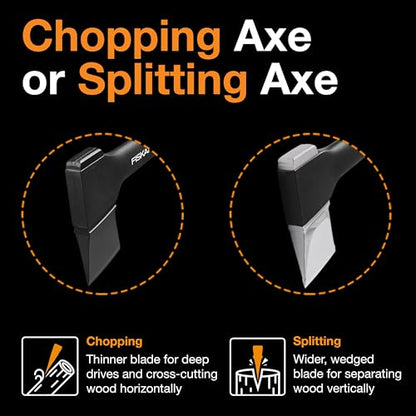 Fiskars X11 Splitting Axe 17", for Small Logs, Kindling & One-Handed Use - style: 18" Splitting Axe